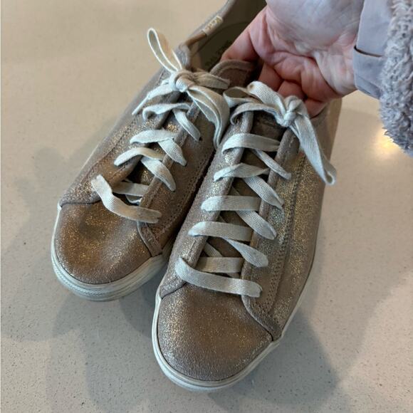 keds tripe kick glitter suede sneakers size 7.5 - Picture 3 of 9